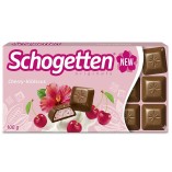 Schogetten шоколад молочный с начинкой из йогурта со вкусом вишни и гибискуса, 100 гр